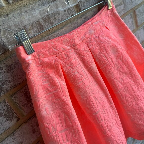 Lilly Pulitzer Word on the Street Jacque Peachy Pink Harlie Pleated Skirt Size 2 - Picture 5 of 8